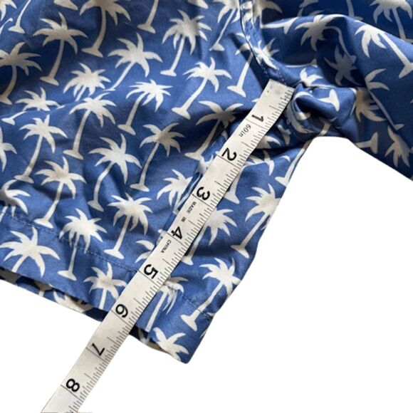 Trunks Surf & Swim Co Men's Palm Elastic Waist Drawstring Swim Shorts Blue Small - Picture 6 of 7